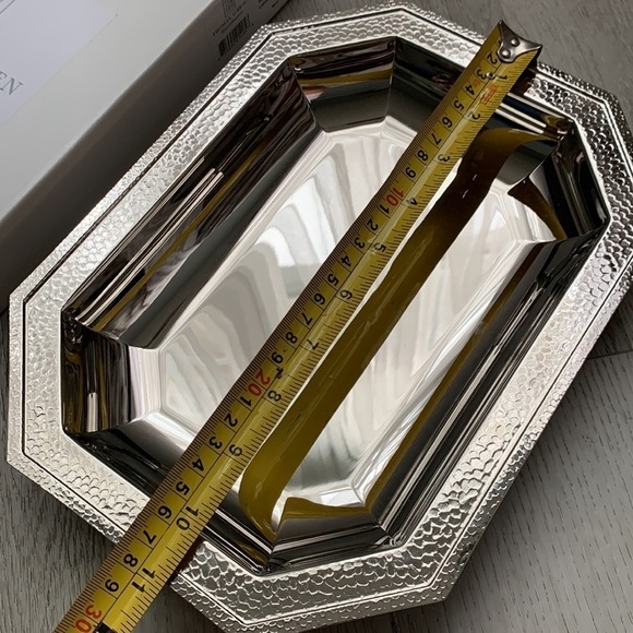 Thomas O'Brien by Reed & Barton Landon 22-Inch Nickel Plate Cocktail Tray NIB - Picture 5 of 16